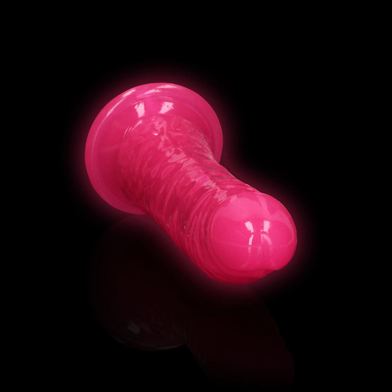 REALROCK 18 cm Slim Glow in the Dark Neon - Pink - Glow in Dark Pink 18 cm (7'') Dong